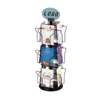 Présentoir de table économique pour cartes de vœux 4x6 pouces avec 12 poches en fil métallique, présentoir en fil métallique, présentoir métallique sur pied, présentoirs métalliques