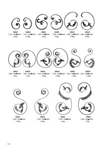 Demi-volute <span class=keywords><strong>en</strong></span> acier <span class=keywords><strong>forgé</strong></span> avec éléments <span class=keywords><strong>en</strong></span> <span class=keywords><strong>fer</strong></span> <span class=keywords><strong>forgé</strong></span> à noyau Pièce détachée pour balustrade de main courante de clôture de portail - Product Image 5