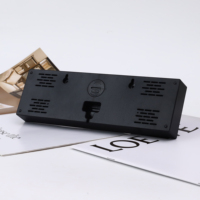Jam Alarm Meja LED Digital Modern Kontrol Suara Tampilan Suhu Kalender Senyap Snooze Dekorasi Rumah Daya USB