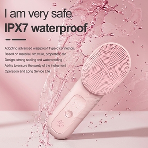 Appareil de nettoyage du <span class=keywords><strong>visage</strong></span> électrique en <span class=keywords><strong>silicone</strong></span>, très bien noté, étanche IPX7, pour hommes et femmes, exfoliant, massage, spa - Product Image 5