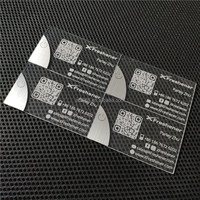 Cartes de visite numériques en PVC NFC LED personnalisées, impression de cartes de visite en plastique de luxe, cartes de remerciement promotionnelles pour les petites entreprises