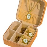 Collar 3D con Forma de Corazón de Acero Inoxidable, Estilo Veraniego, con 26 Letras, Gota de Aceite, Chapado en Oro de 18K, Retención de Color, Unisex