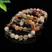 Bracelets en quartz rutile naturel coloré Aiyu en gros pour le commerce électronique, le streaming en direct et les sites touristiques S5033001