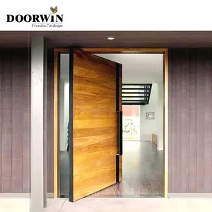 Doorwin American Style Contemporary Modern Main Entrance Wooden Doors For Houses Modern Exterior Main Pivot Door