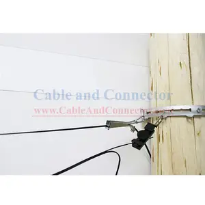 Raccord de ligne de transmission pince de poteau en acier inoxydable 6 trous 200mm cerceau de bande de poteau de câble réglable