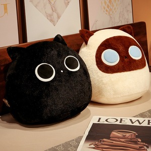 Gato bonito Lance De Pelúcia Travesseiro De Pelúcia Animal De Pelúcia Brinquedos Kawaii Bonito Plushie Peluche Animal Travesseiro Preto Laranja Gato Recheado Plushie - Product Image 3