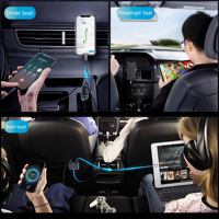 Cargador de Coche GXY Rápido USB C PD para Encendedor de Cigarrillos 12-24V con Indicador LED de Voltaje y Cable Retráctil Portátil
