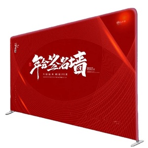 Venta de fábrica, pancarta de <span class=keywords><strong>tensión</strong></span> publicitaria recta, soporte de fondo portátil de tamaño personalizado, marco de aluminio duradero, paredes de exhibición temáticas - Product Image 3