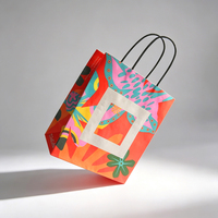 Sac en papier kraft recyclable à poignées torsadées avec impression de logo personnalisé, idéal pour l'emballage alimentaire des restaurants – Vente chaude