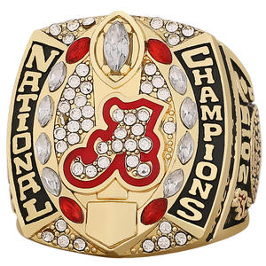 QIUZHEN <span class=keywords><strong>NCAA</strong></span> Nationale Collegiate Atletiek 1964-2020 Seizoen Alloy Alabama Team American Football Crimson Red Kampioenschap <span class=keywords><strong>Ring</strong></span> - Product Image 2