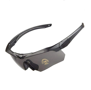 Kit de Gafas de Sol Balísticas Tácticas para Exteriores DFSG102, Gafas Deportivas Airsoft en Negro, Gris Claro y Amarillo con Material Superior de Gamuza - Product Image 2