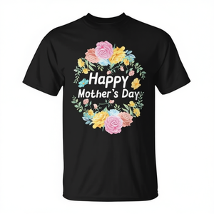 T-shirt floral pour la fête des mères, manches courtes, col rond, unisexe, impression numérique, cadeau pour réunion de famille - Product Image 2