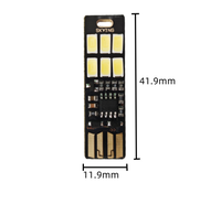 Mini lampe USB portable à 6 LED, 5V, capteur tactile, 3000K/6500K, lumière blanche chaude, veilleuse, batterie externe, lampe de table pour usage domestique