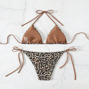 Biquíni Estampado de Leopardo de Alta Qualidade e Preço Acessível 2026 - Conjunto de Duas Peças Sexy para Férias de Verão na Praia - Product Image 2