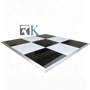 Dance Floor Portable Party Wedding Event Flooring with Plywood <b>Platform</b> Aluminum Edging - Product Image 1