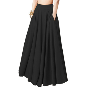 Versión Coreana de la nueva media falda cintura elástica de talla grande Falda larga de cintura alta Mujer mostrar falda delgada con una amplia gama - Product Image 2