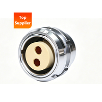 Connecteur circulaire étanche IP68 BEXKOM 2*prises (50A) Combo d'alimentation et de données à courant élevé, boîtier en laiton chromé personnalisable