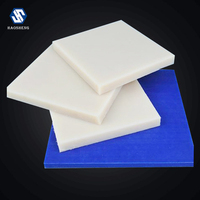 Plaque PA6 couleur naturelle d'usine MC901, feuille de polyamide 6 bleue, feuille de plastique nylon bleue, plaque de nylon personnalisée en stock