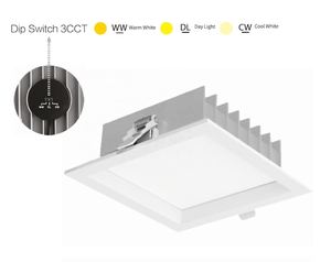 Downlight quadrato a LED Retrofit 20W da soffitto dimmerabile da incasso progetti commerciali fornitori globali di luce rettangolare - Product Image 3