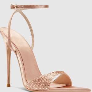 Sandalias <span class=keywords><strong>de</strong></span> Tacón Alto Delgado Personalizadas para Mujer, Sandalias <span class=keywords><strong>de</strong></span> Boda con Punta Abierta, Correa <span class=keywords><strong>de</strong></span> Tobillo con Hebilla, Tipo <span class=keywords><strong>de</strong></span> Cierre Deslizante para Uso en Exteriores - Product Image 6