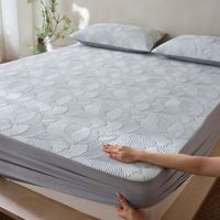 Parure de draps 3 pièces LIIESEN en viscose et soie glacée, avec drap-housse, drap plat et taies d'oreiller, rafraîchissante et lavable en machine