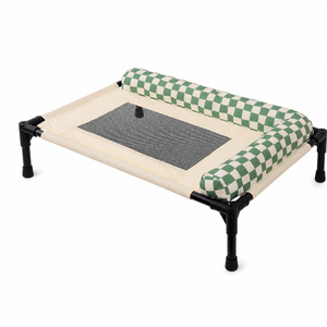 Lit surélevé rafraîchissant pour animaux de compagnie, respirant, en maille 3D, avec coussin doux, résistant à l'humidité et lavable - Product Image 2