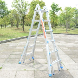 Échelles escamotables 4x3, échelles pliantes multifonctionnelles à <span class=keywords><strong>double</strong></span> face, échelles télescopiques en aluminium - Product Image 6