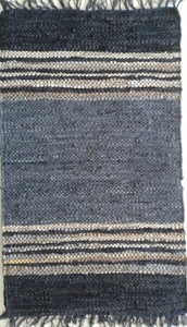 Hand Woven Jennings Leather Stripe <b>Rugs</b> - Product Image 2