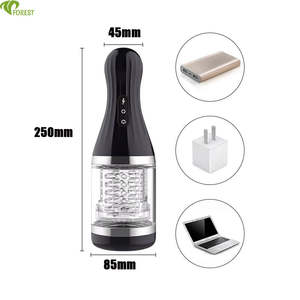 Mannelijke masturbatie cup, roterend, elektrisch, handzaam, waterdicht, oplaadbaar, zacht seksspeeltje voor <span class=keywords><strong>penis</strong></span> training. - Product Image 3