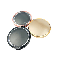 Boîtier vide pour fond de teint Air Cushion en plastique PVA recyclable noir et or transparent 15g, forme unique, avec miroir, pour emballage cosmétique