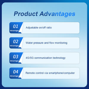 صمام كرة tc رقمي يعمل بالطاقة الشمسية LoRa 4G Tee مع مقياس تدفق ومستشعر ضغط ري ذكي T- - Product Image 3