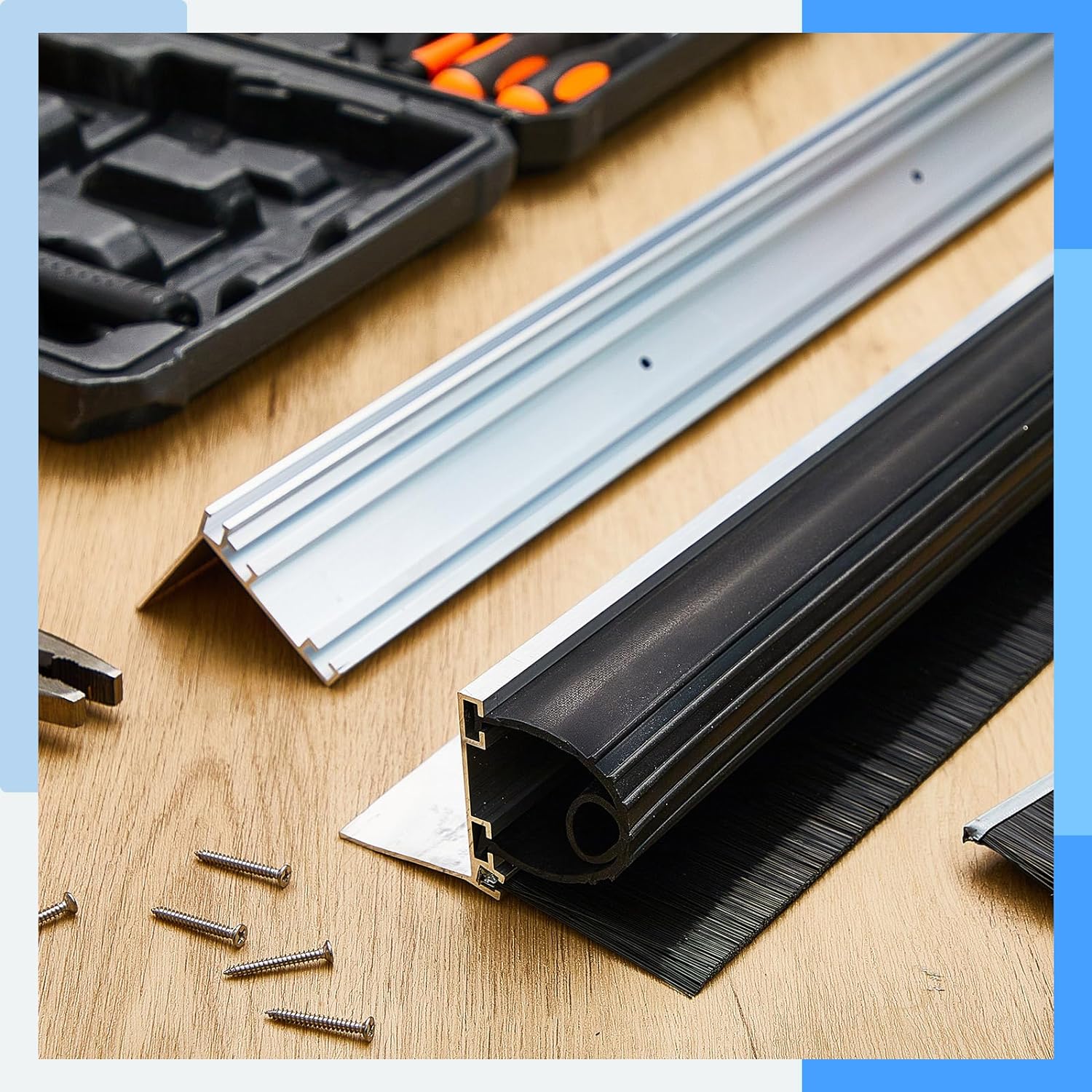 DQ-PP GARAGEDEUR AFDICHTING | 2m | 21mm x 115mm | incl. montagelijm | zwart | vloerafdichting van EPDM | rubberen afdichting | garageafdichting | rubberen drempel | drempelafdichting bodemplaat