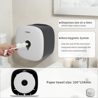 Distributeur de papier toilette mural en plastique moderne, nouveau design à tirage central pour hôtels, salles de bain et centres commerciaux CD-8078