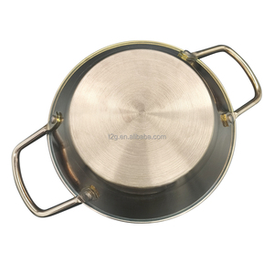 Paellera Comercial Moderna de Acero Inoxidable, Compatible con Cocina de Inducción, Color Oro Rosa, Dos Asas, Ecológica, Apta para Lavavajillas - Product Image 5