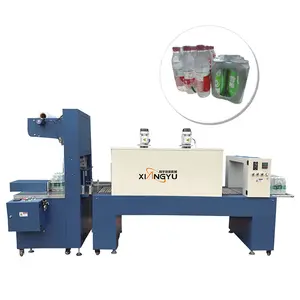 Hot-selling semi-automatic heat shrink packaging machine beverage laminating packaging machine plastic bottle packaging machine