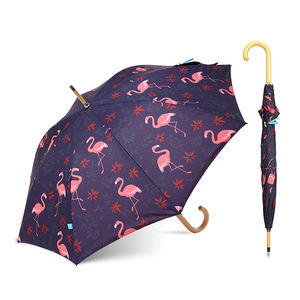 <span class=keywords><strong>Parapluie</strong></span> à bâton en bois coupe-vent double couche-Design de mode à impression complète et imperméable - Product Image 3