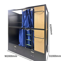 Vente à chaud Lit superposé double Mobilier scolaire pour étudiants Loft Lit double en bois Lits d'appartement Lit mezzanine pleine grandeur
