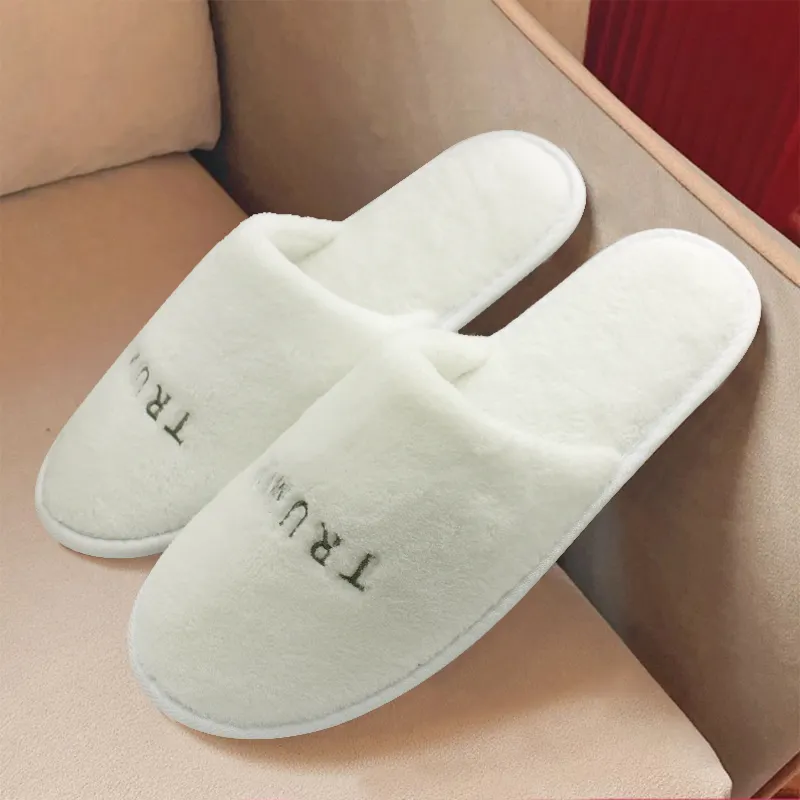 Adult Disposable Slippers Cheap Indoor Guest Room Bedroom Hotel Cotton Fabric Children Slippers