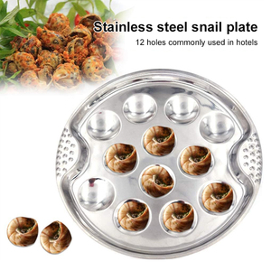 Plaque de cuisson en gros pour <span class=keywords><strong>escargots</strong></span>, en acier inoxydable, <span class=keywords><strong>12</strong></span> <span class=keywords><strong>trous</strong></span>, plat pour <span class=keywords><strong>escargots</strong></span> grillés, conques rôties - Product Image 2