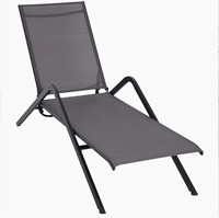 Chaise longue d'extérieur moderne en Teslin, réglable, pliable, résistante aux UV et durable, idéale pour les hôtels, les cours et les parcs