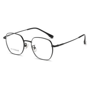 Titanyum okuma gözlüğü çerçeveleri 98539 moda elmas yüz şekli anti-mavi ışık tam jant Unisex gözlük toptan - Product Image 1