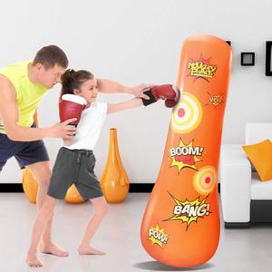 Sac de frappe gonflable autoportant de 1,2 m avec fonction de rebond, jouet d'entraînement de boxe pour garçons et filles, fitness et soulagement du stress - Product Image 6