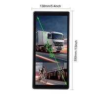 GAYINTT Caméra de recul 12,3 pouces avec radar BSD, enregistrement vidéo DVR, 2 canaux AHD, caméra latérale pour camions et bus, moniteur de rétroviseur
