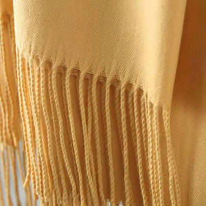 Écharpe en cachemire Écharpe en cachemire de couleur unie pour femme Automne et hiver Châle épais 200g - Product Image 3