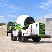 Camion malaxeur à béton autochargeur mobile de 0,6 à 6,5 m³, machine à béton à alimentation automatique entièrement hydraulique à vendre