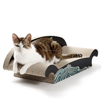 Vente en gros de lit de luxe en carton ondulé en forme de canapé avec arbre à chat ondulé classique en sisal et en cataire