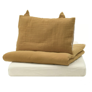 100% Cotton 200TC Eco-Friendly 3-piece Bedlinen <strong>Set</strong> for <strong>Crib</strong> Boys Girls Nursery Decoration Cover Fitted Sheet Pillowcase <strong>Bedding</strong> - Product Image 1