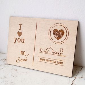 Individuelle Holzpostkarten, Urlaubssouvenirs & Grußkarten, Hochzeit/Jahrestag/Valentinstag/Weihnachten, Einzigartiges Herzhaftes Geschenk - Product Image 4