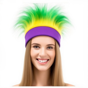 Sombreros Divertidos Personalizados para Adultos, Sombreros de Peluche para Mardi Gras, Diadema con Peluca, Accesorios para Disfraces de Fiesta - Product Image 1