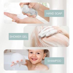 100ml 120ml 150ml <b>200ml</b> Face Cleanser Cosmetic Plastic Foam Pump <b>Bottles</b> Pump Sprayer Blue White Transparent PET Mousse <b>Bottle</b> - Product Image 3